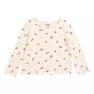 Harper Canyon Kids' Printed Long Sleeve T-Shirt Ivory Egret Forest Trees 8 NWT
